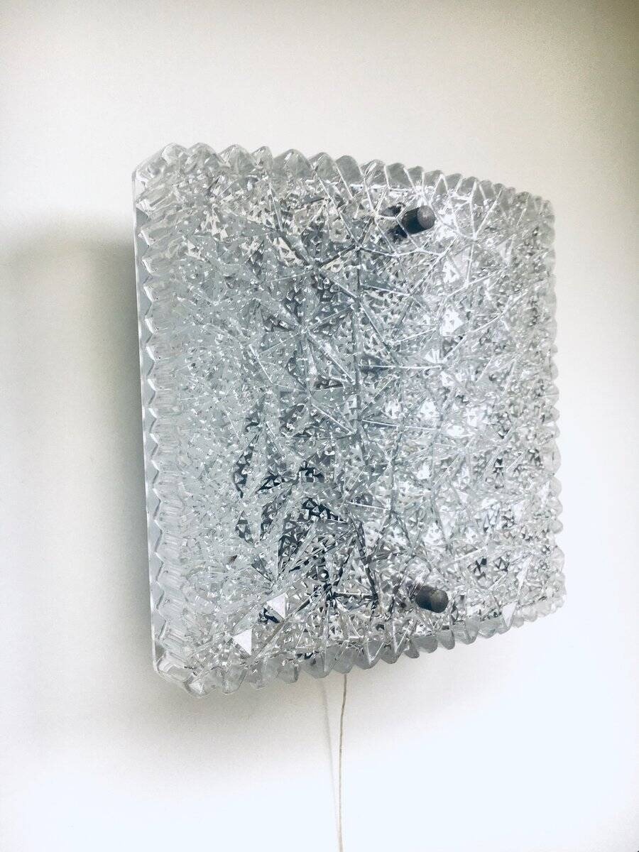 Glass Sconce Wall Lamps from Bur Leuchten, 1960s, Set of 2