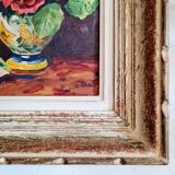 Peinture tableau ancien bouquet