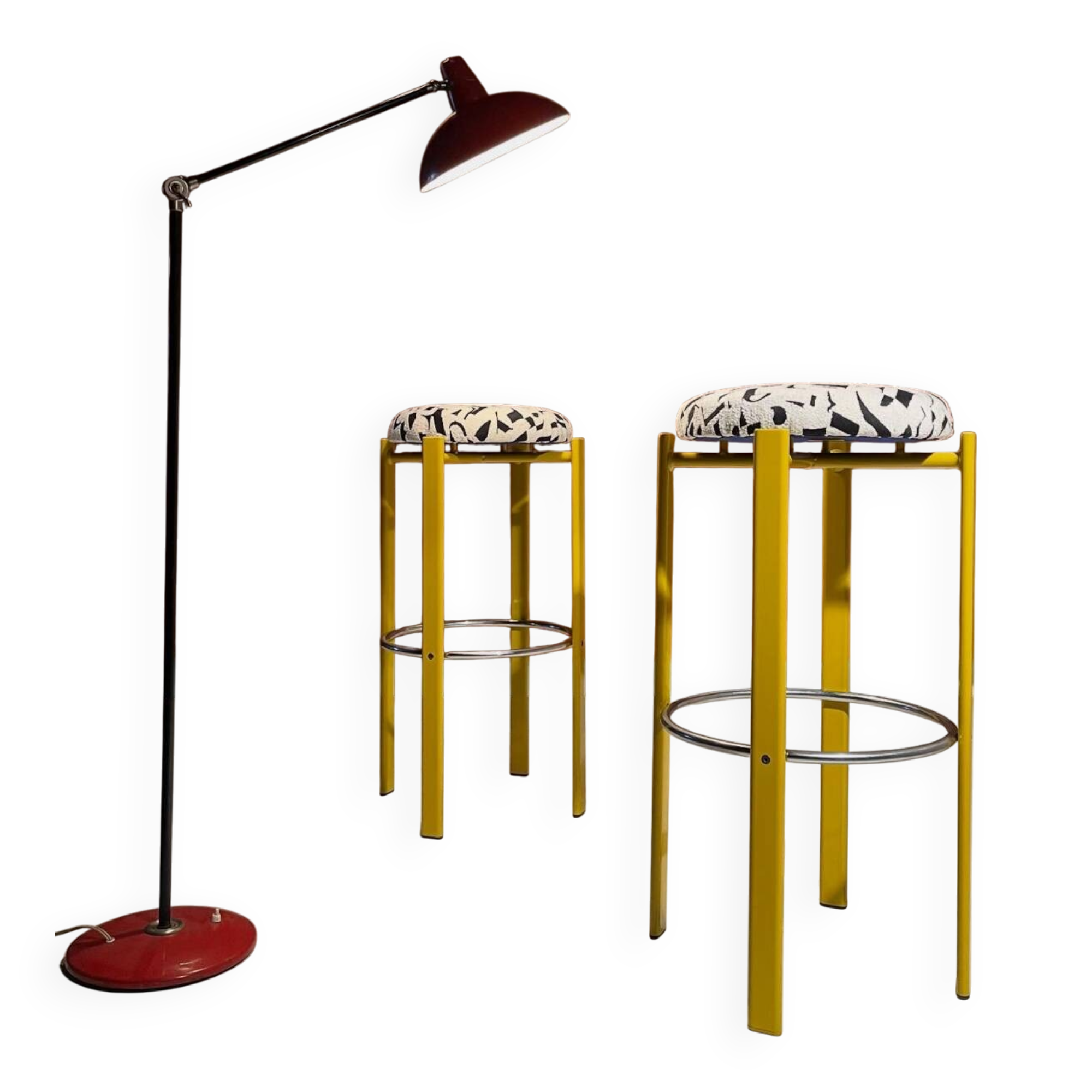 Paire de tabourets de bar vintage vers 1980