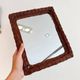 Miroir vintage cadre en osier