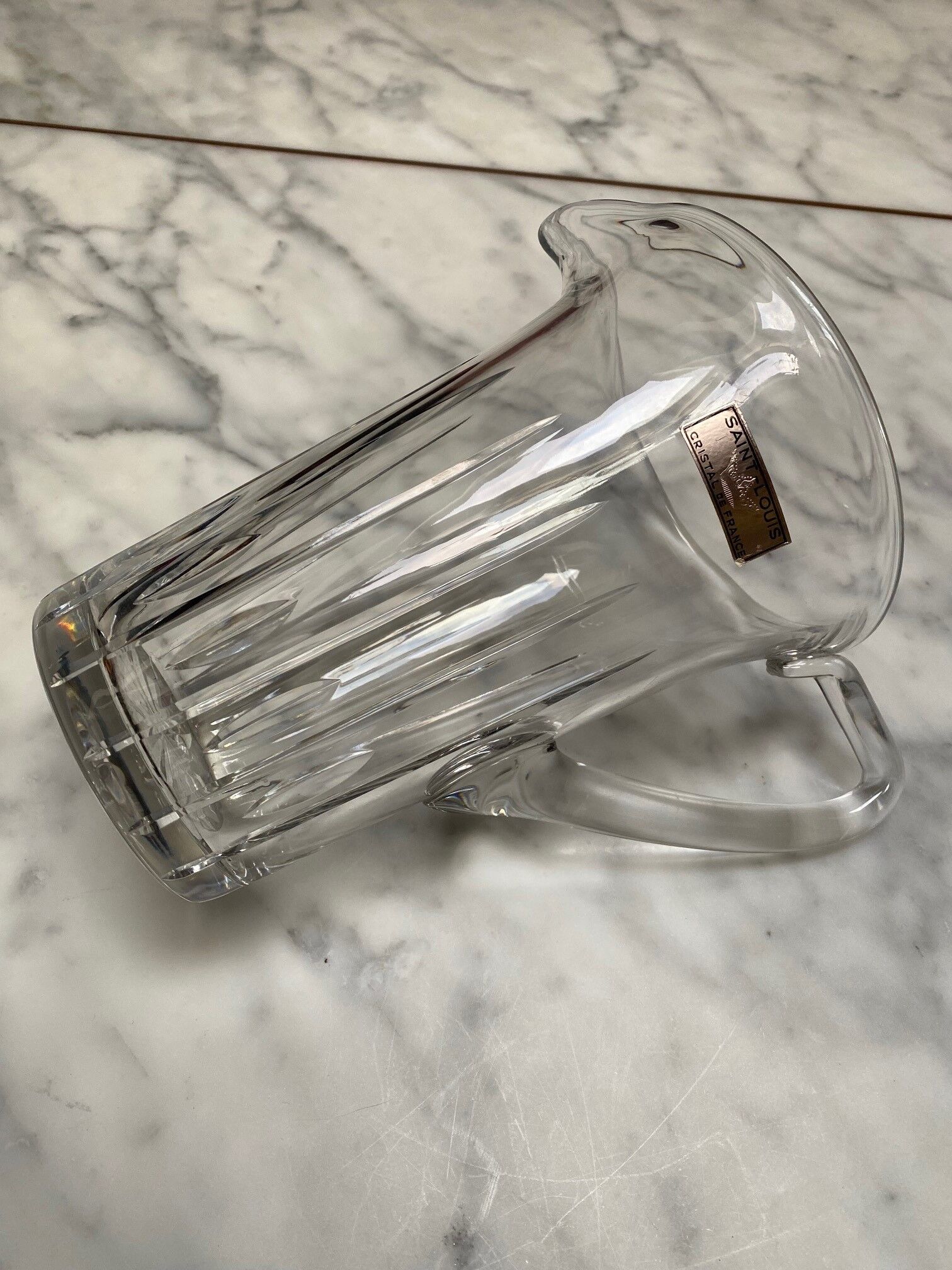 Crystal jug pitcher from Saint Louis France