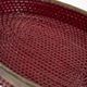 Vintage 1970s Wicker and Brass Tray, Italian Design