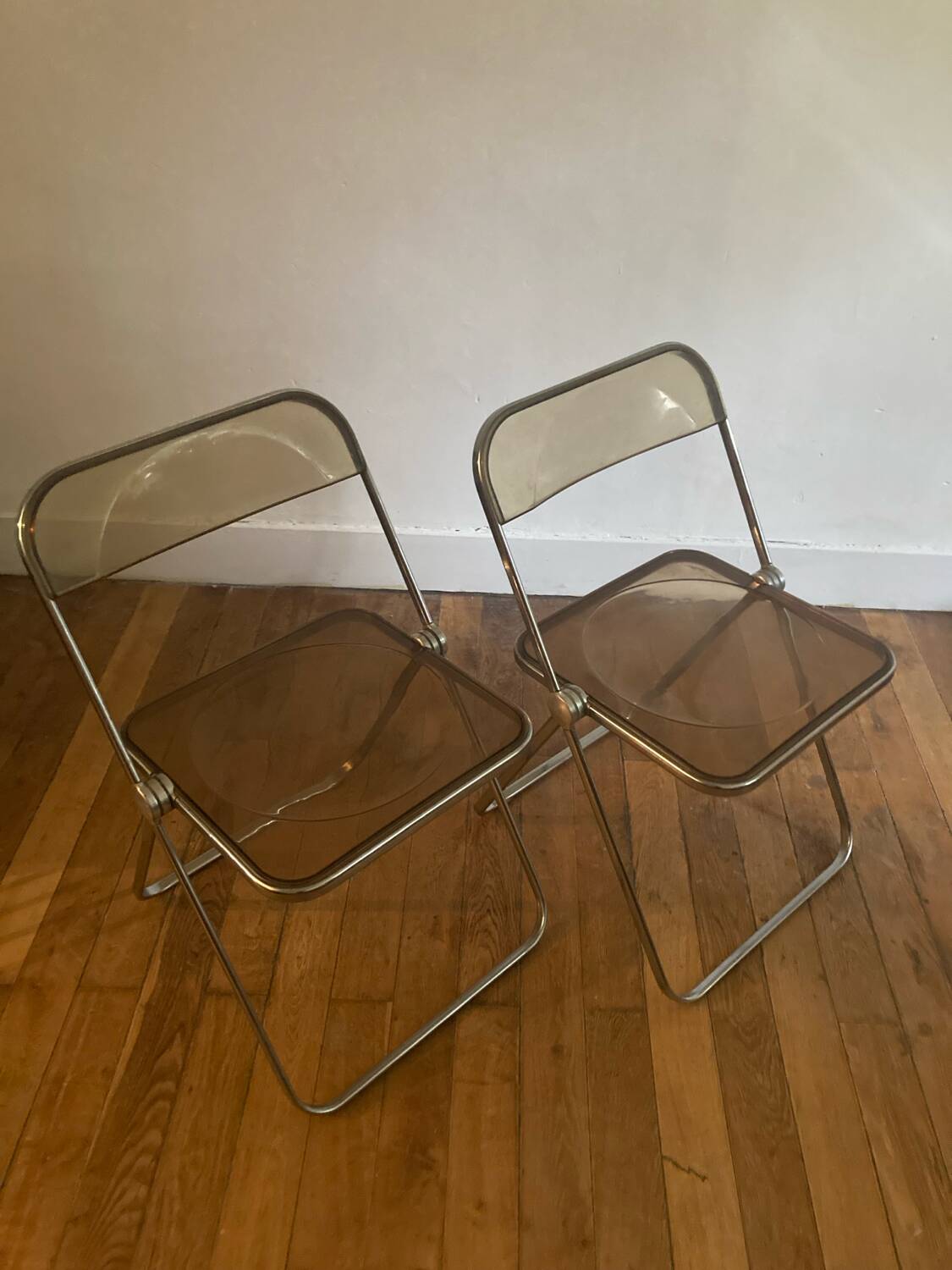 Pair of Plia Piretti chairs for Castelli