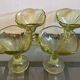 Lot 4 coupes tulipe en verre