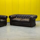 1990s Chesterfield Sofa and Chair