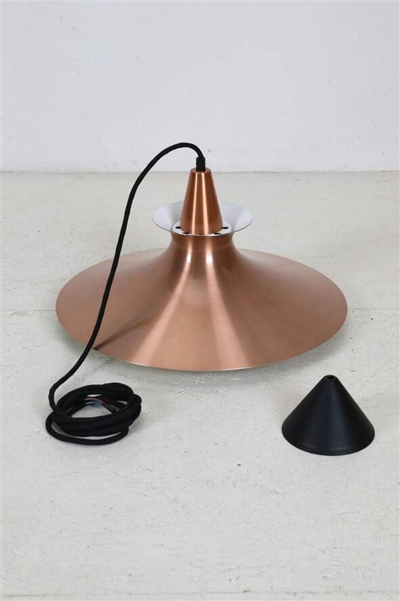 Mid-century pendant lamp / copper / aluminium / Danish modern design / 1960s / 1970s