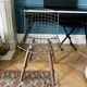 Set of 4 vintage Wire chairs in metal and wood