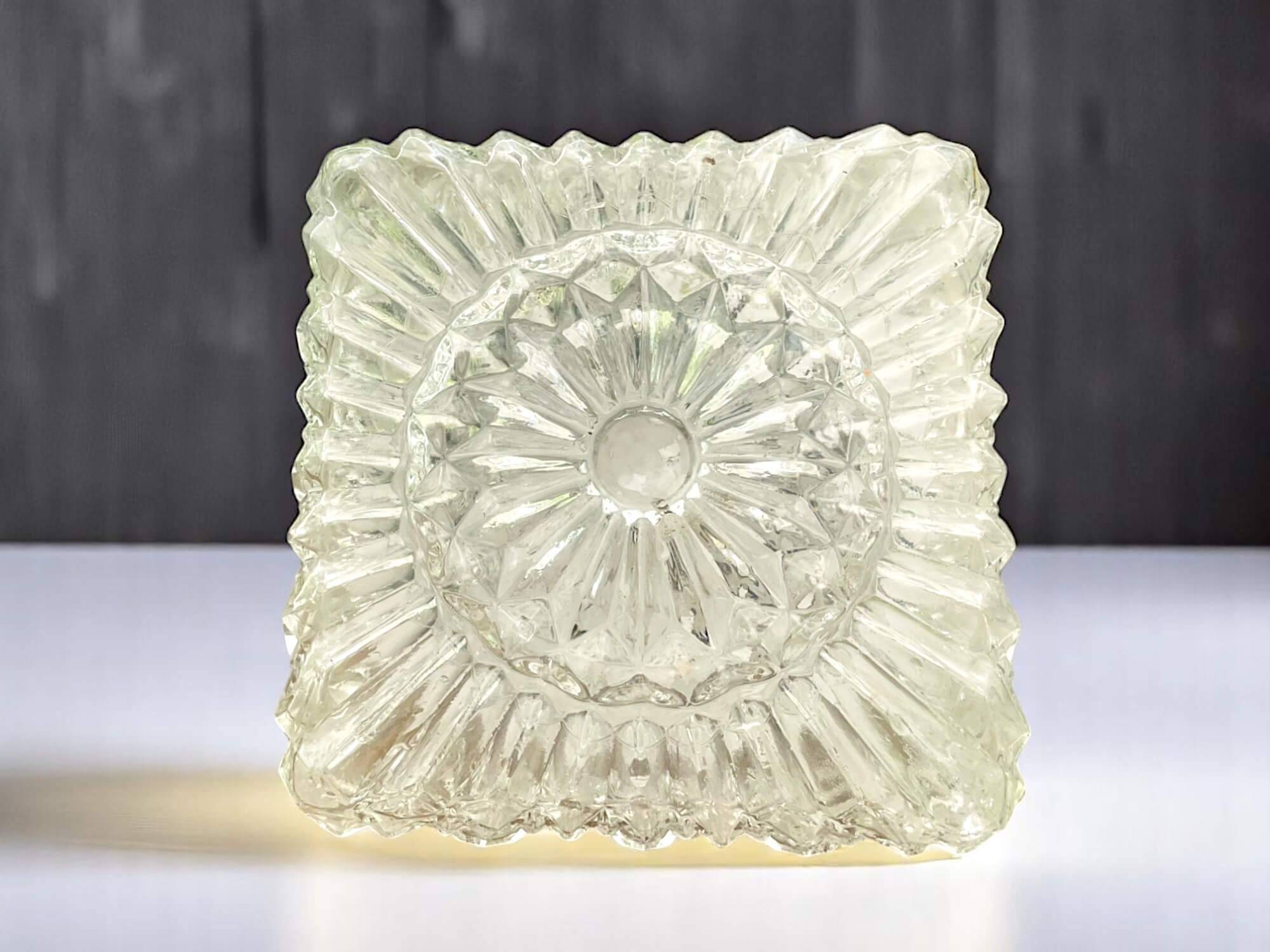 Glass flush mount ceiling or wall light