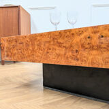 Table basse en loupe d'orme