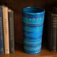Large Rimini Blue Vintage Vase Italy - Bitossi - Aldo Londi 31 cm