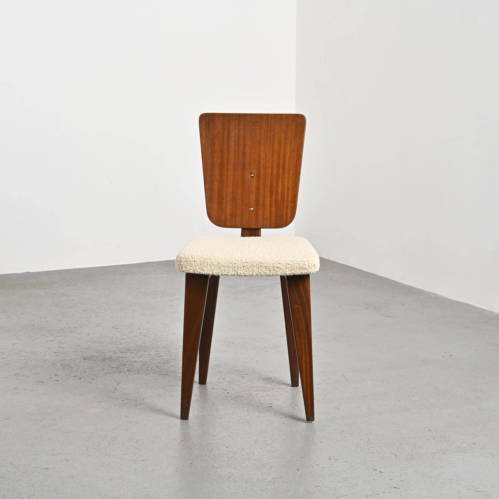 Bouclette fabric chair by André Sornay, circa 1955