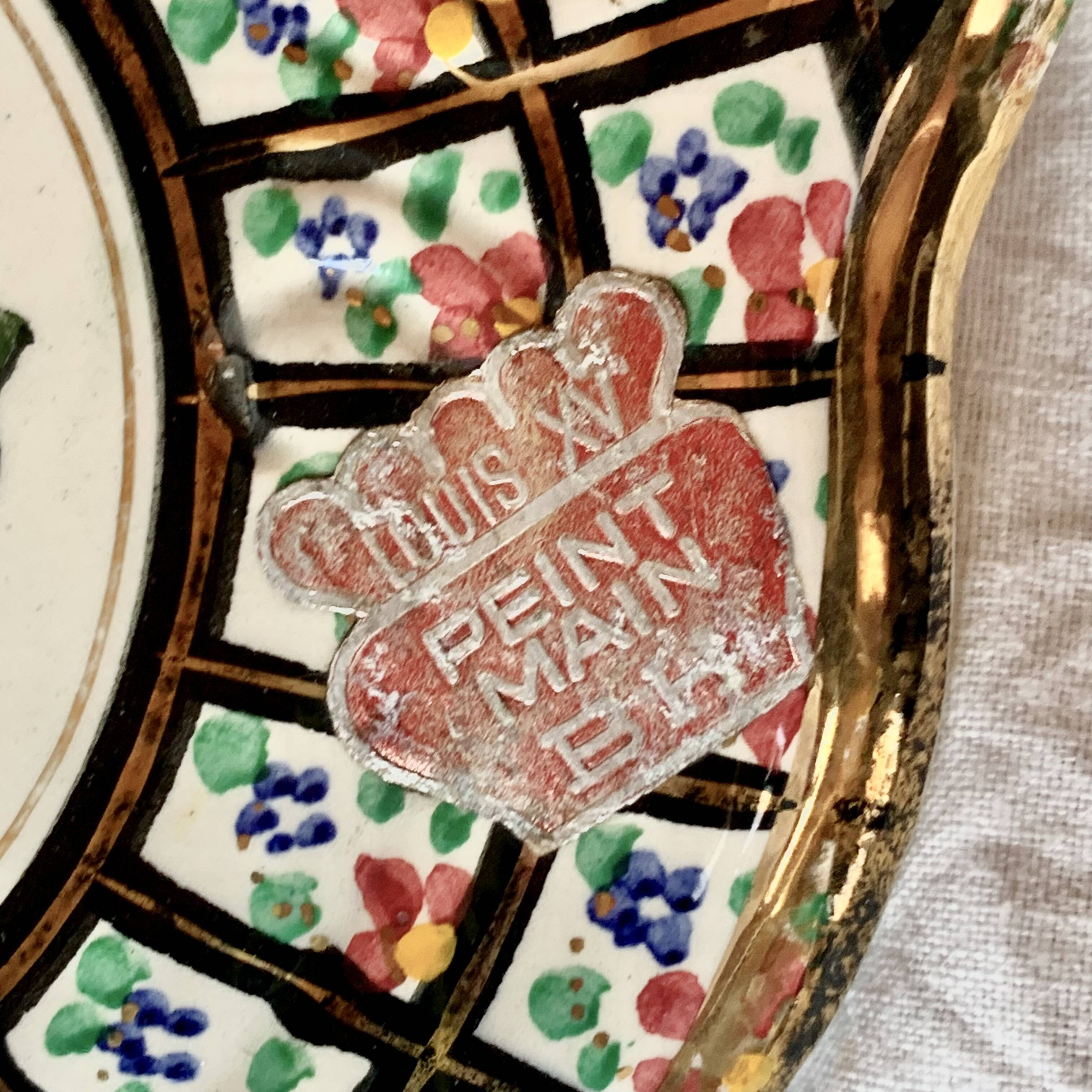 Vintage Hubert Bequet porcelain candy box - Louis XV series - 1950