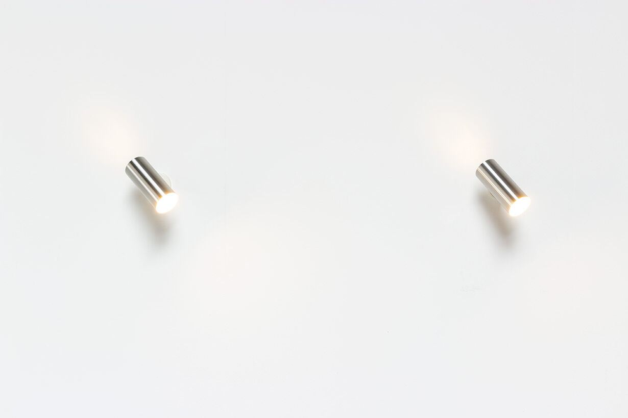 Pair of  wall light modernist metal design brush 1970