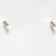 Paire d'appliques murale modernist en metal brosse design 1970