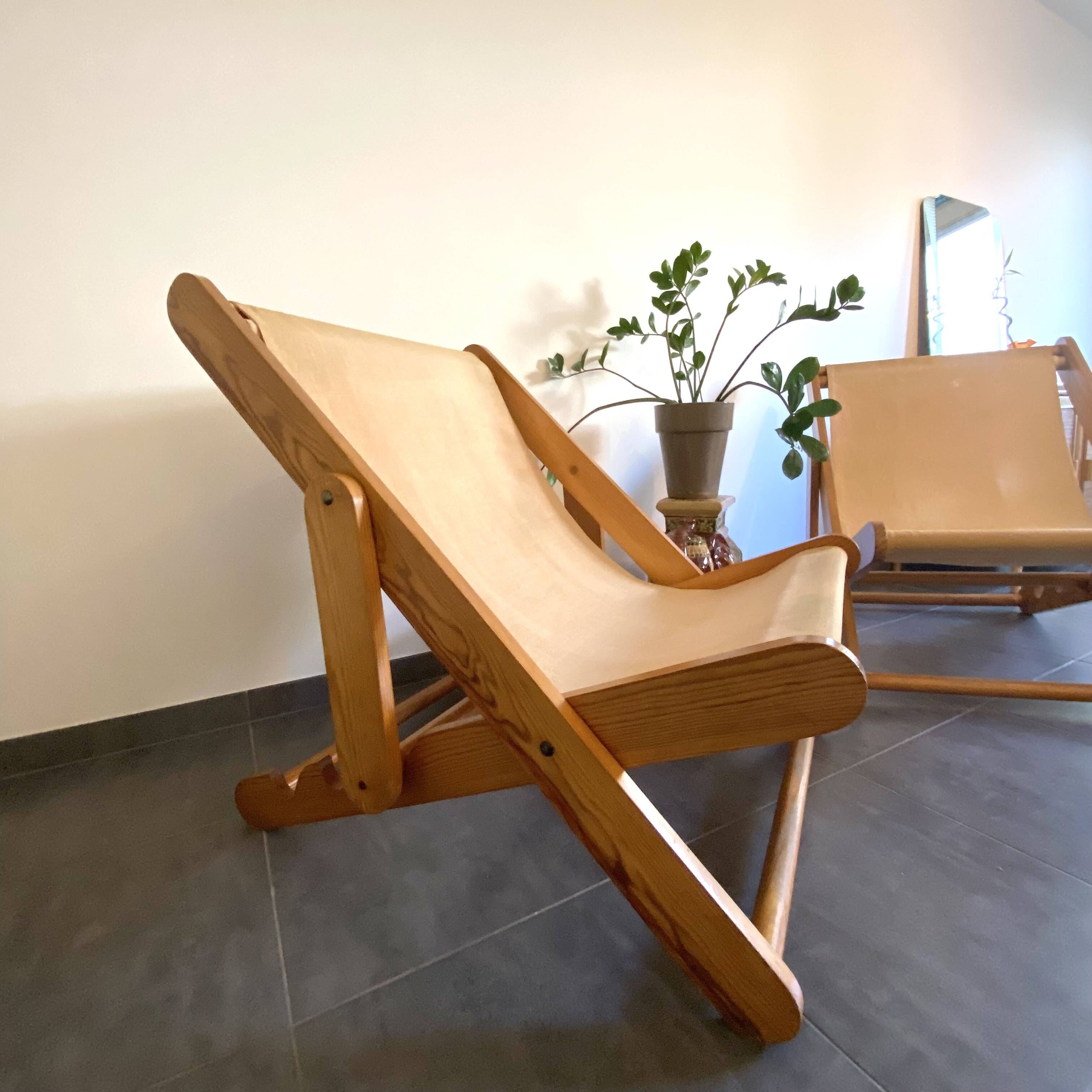 Paire de fauteuils lounge vintage de Pierre Beguet, 1970