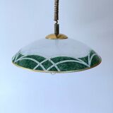 Suspension rises and falls vintage Italian glass