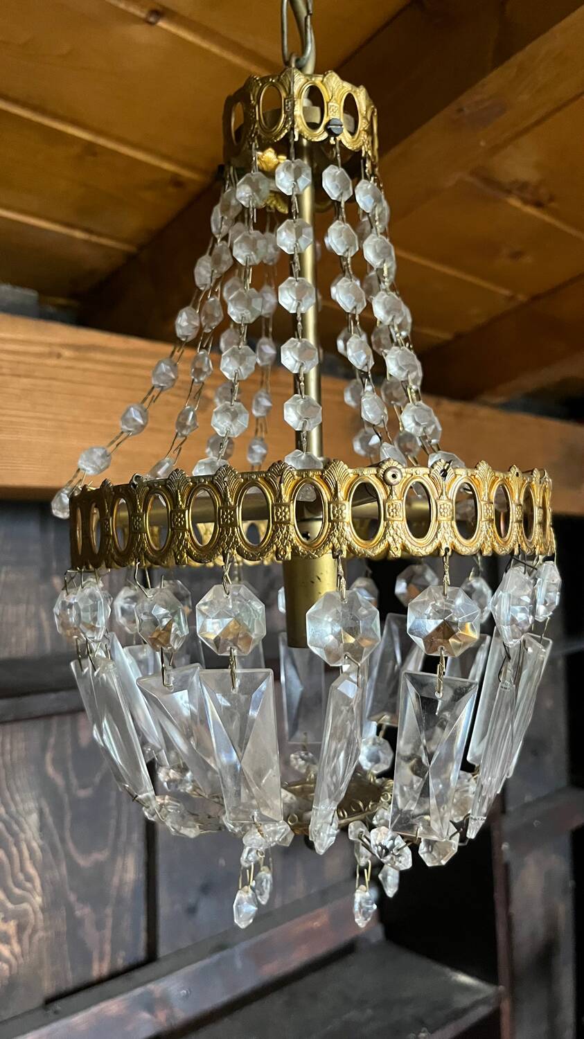 Antique hot air balloon chandelier with tassels