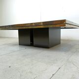 Table Basse en Laiton Gravé par Christian Heckscher, 1970s