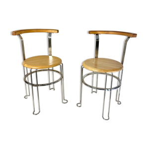 paire de chaises métal