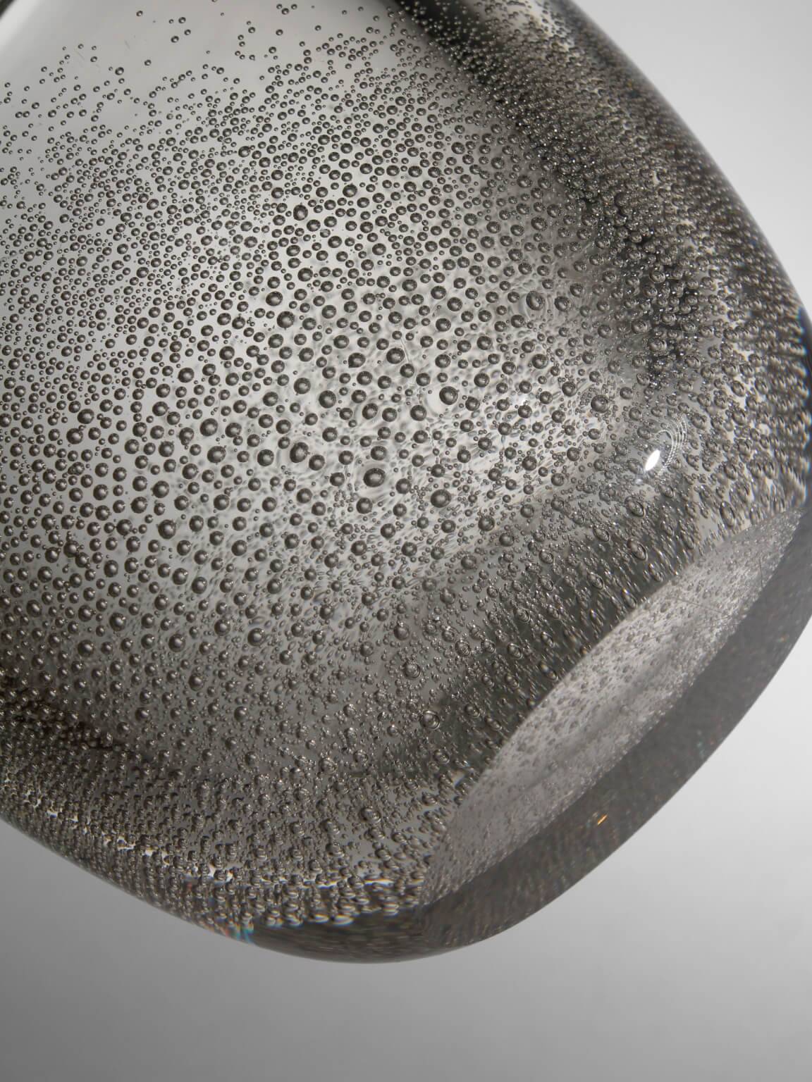 Vintage Swedish Crystal Bubbles Glass Vase, 1960s