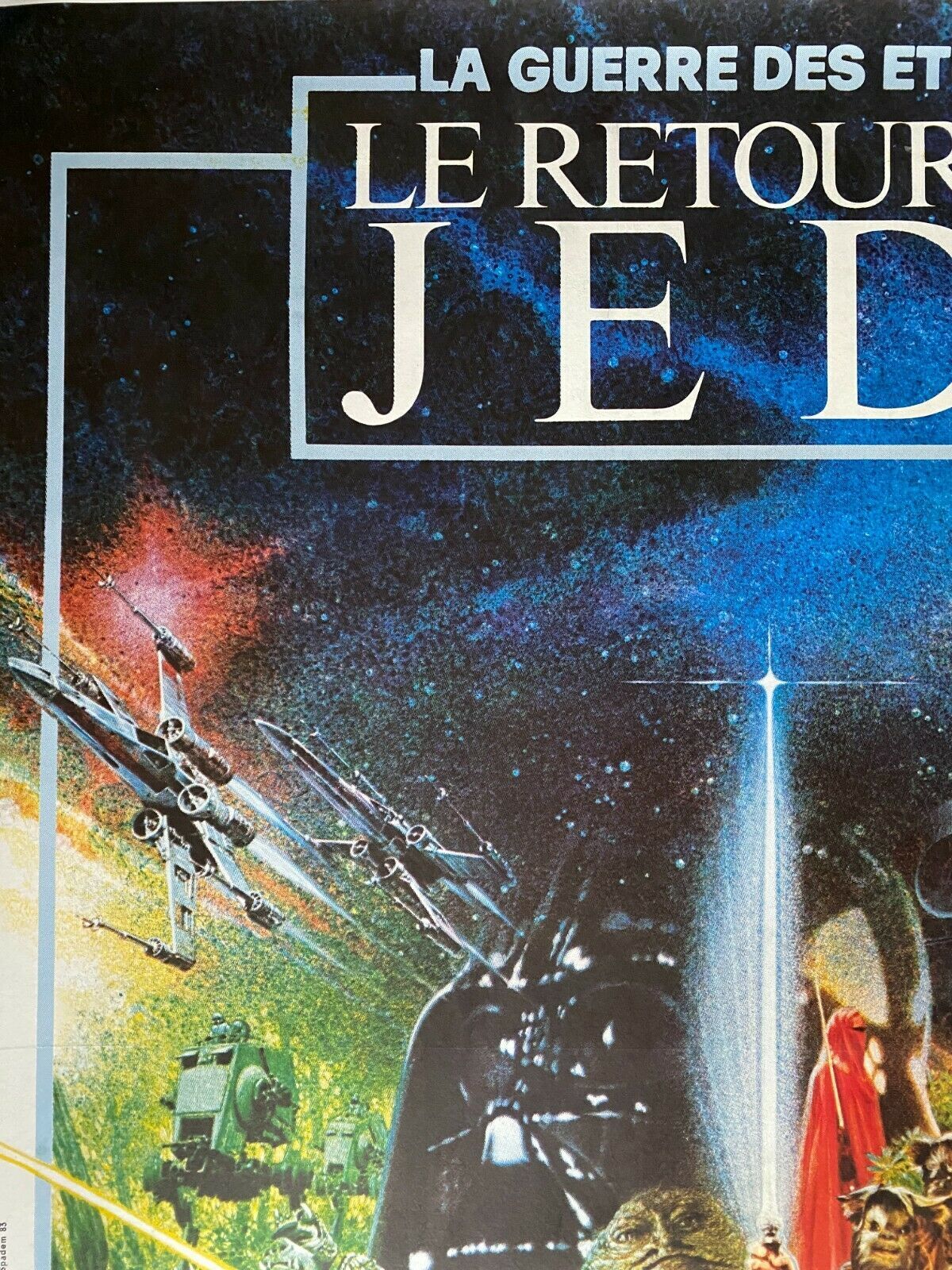 Original movie poster canvas "Return of the Jedi" Star Wars 120x160cm 1983