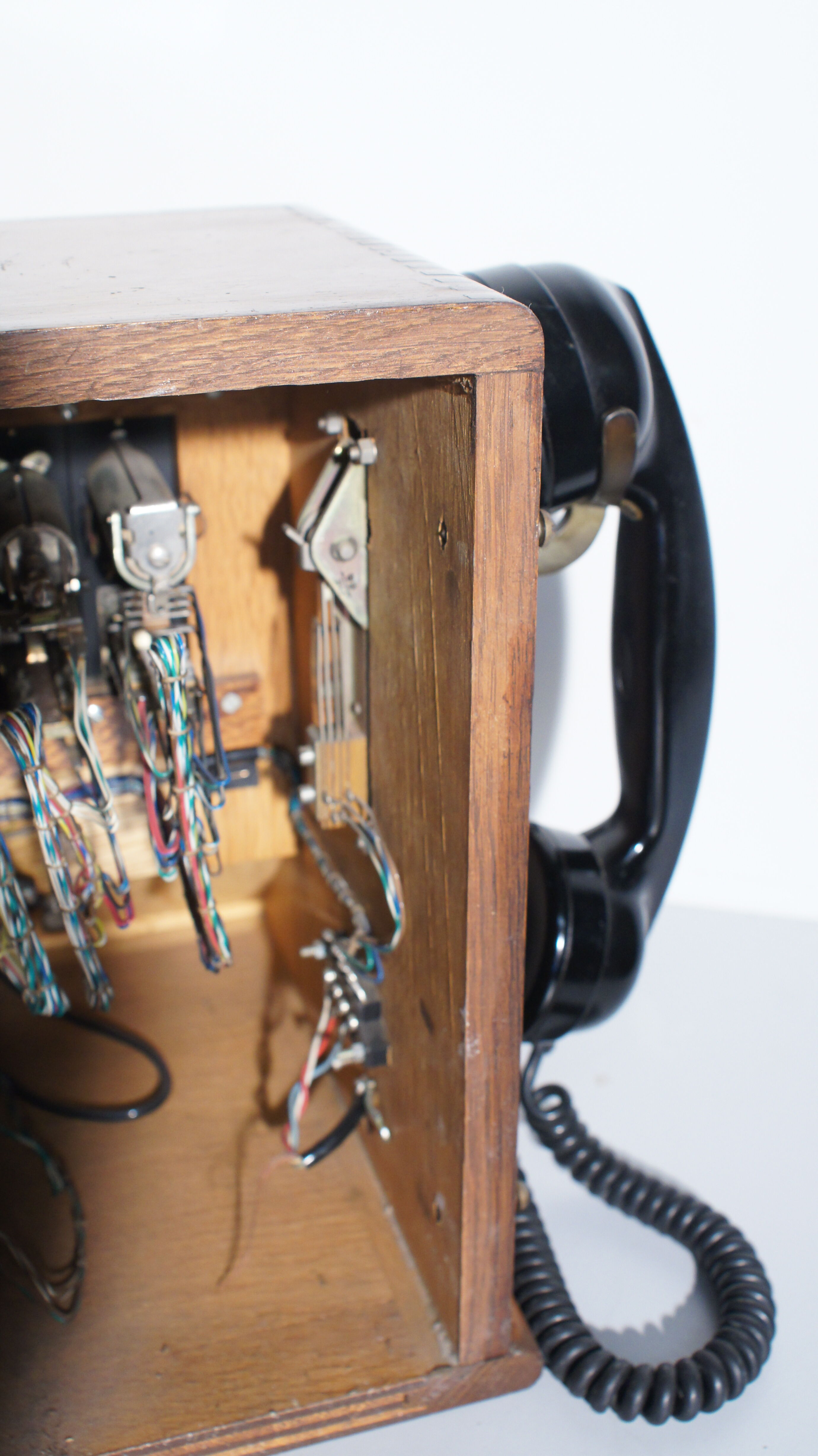 Wooden network telephone centre - vintage 1964