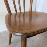 Ensemble de 4 chaises de salle à manger Windsor vintage : en bois des années 50 / STOL Kamnik