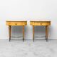 Paire de tables de chevet avec plateau en marbre, modernisme vintage des années 1950.