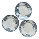 Set of 3 old flat plates Terre de Fer