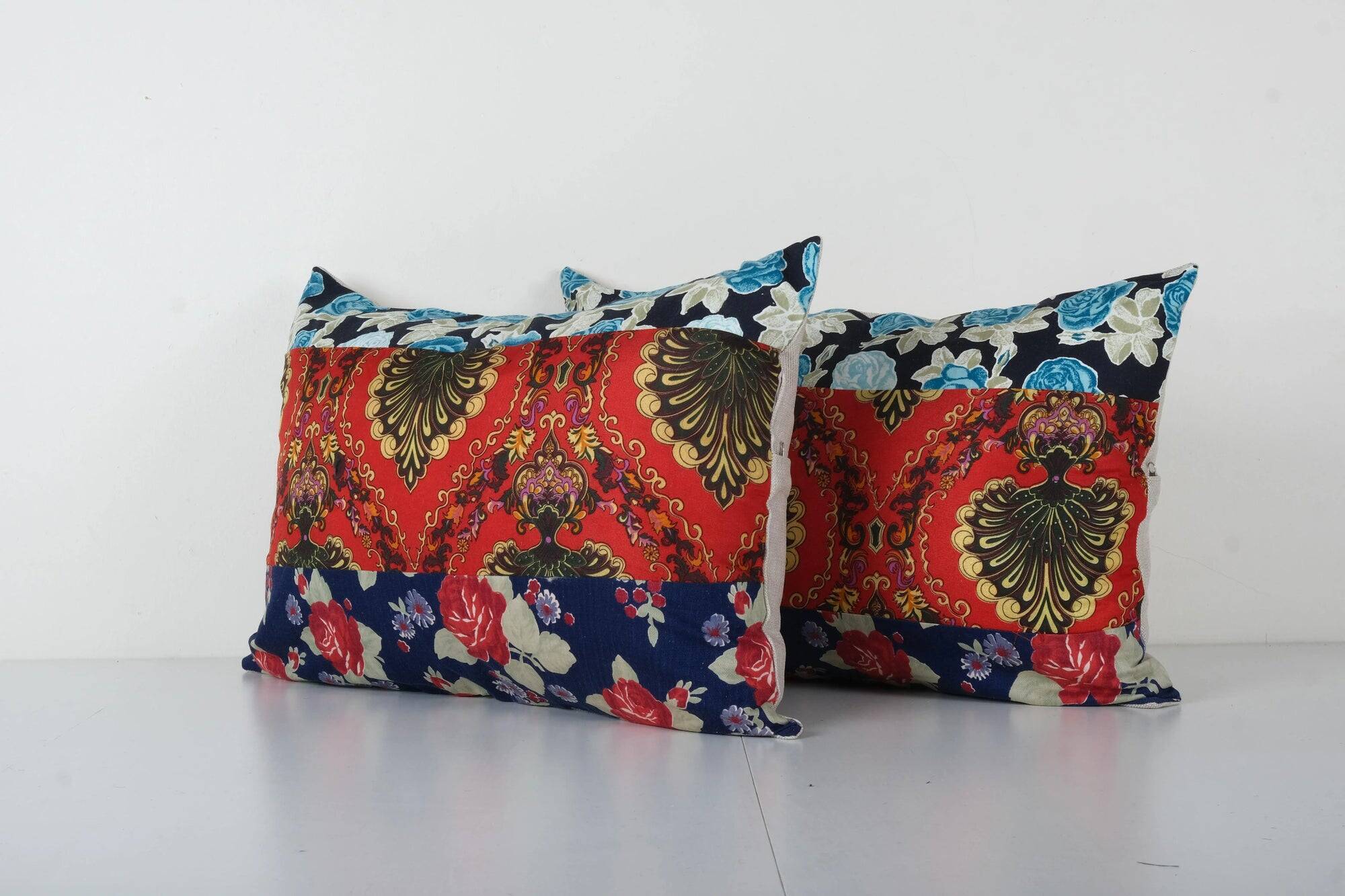 Set of 2 vintage Turkish cushion covers 38x56 cm