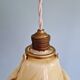 Pair of Art Deco marbled opaline pendant lights, Scailmont (Belgium)