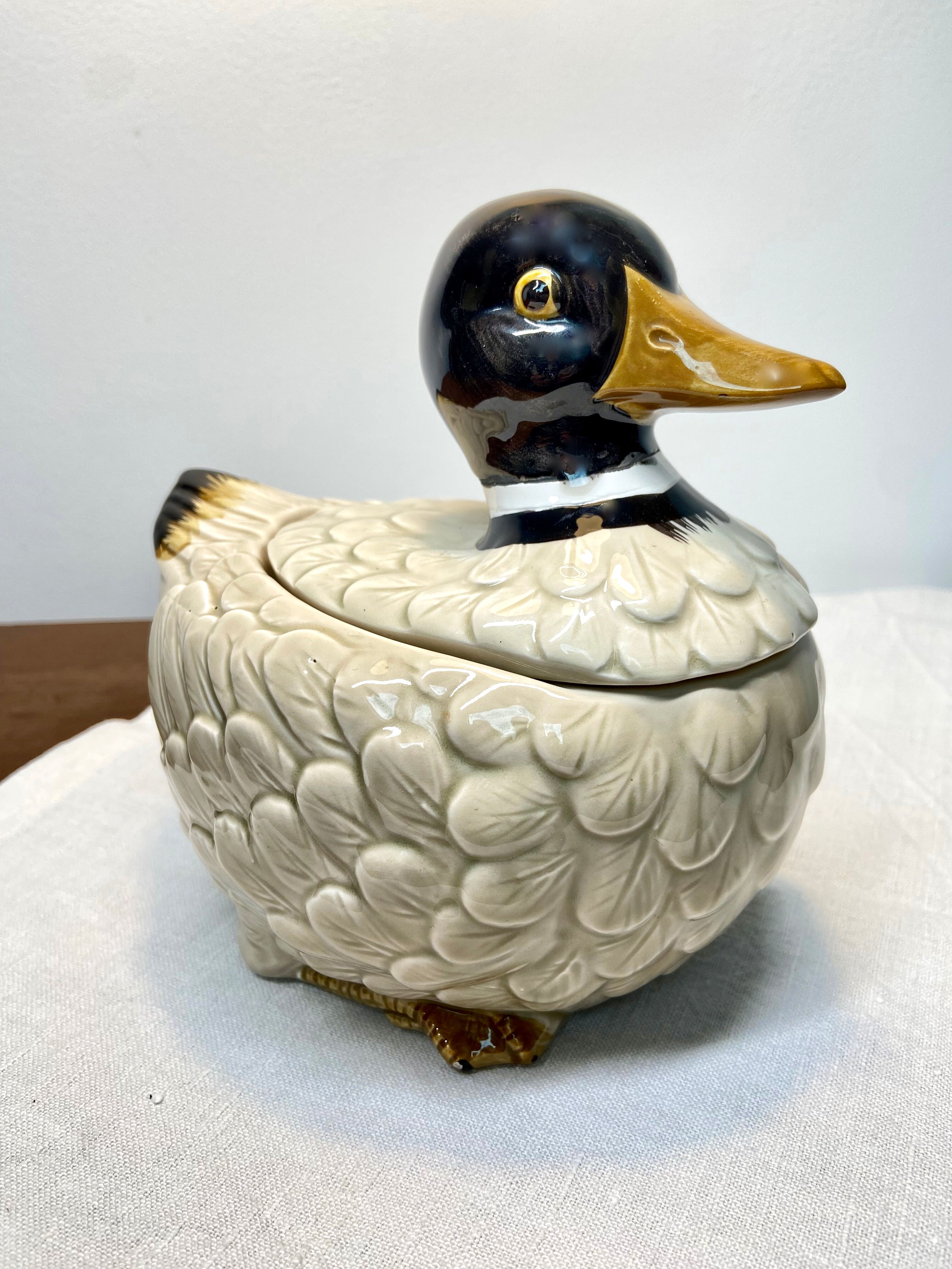 Boite en barbotine forme canard Japon