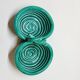 Double turquoise ceramic cup vallauris am vintage