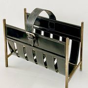 Porte revue en cuir Français mid century