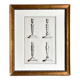 Framed engraving on the candlesticks by Jean-François Forty, late 18th century no. 2