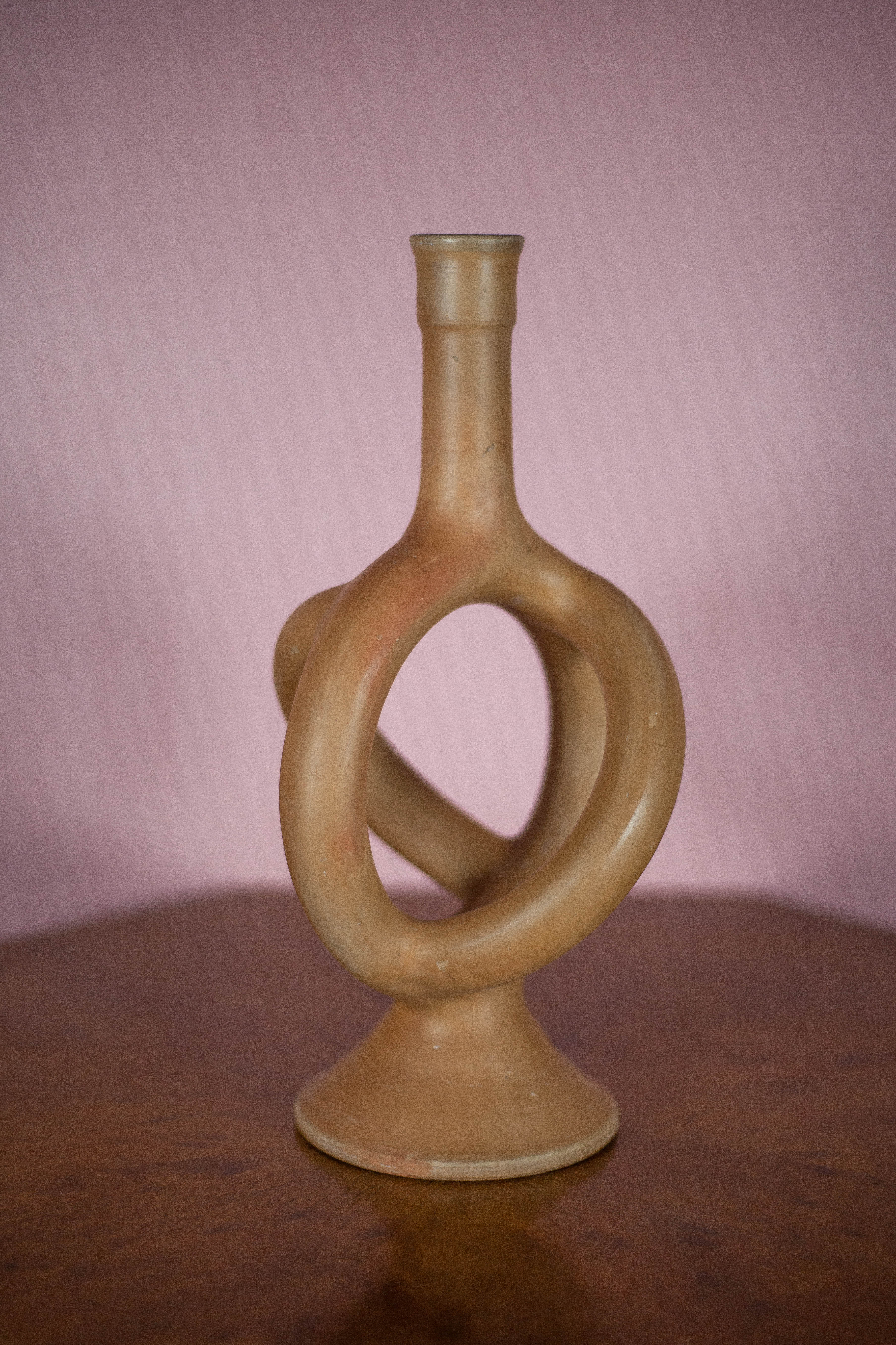 Brutalist terracotta vase
