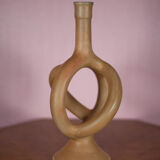 Brutalist terracotta vase