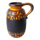 Vase en céramique orange et marron