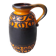 Vase en céramique orange et marron