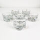 Crystal dessert salad bowls, Krosno, 1970s