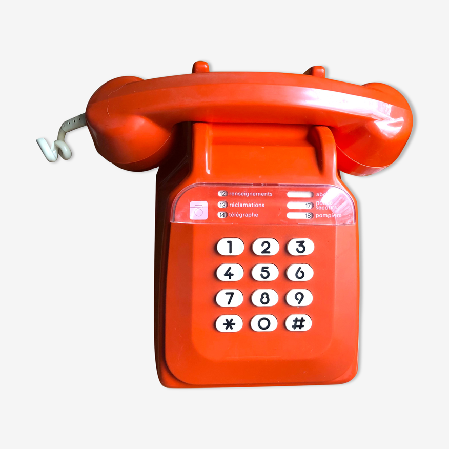 Téléphone orange à touches vintage | Selency