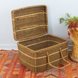 Vintage wicker trunk