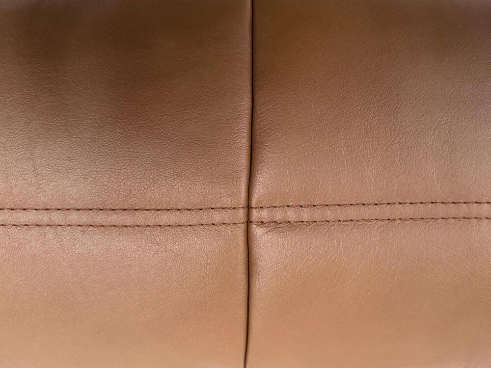 Togo Sofa in Brown leather attributed to Michel Ducaroy for Ligne Roset.