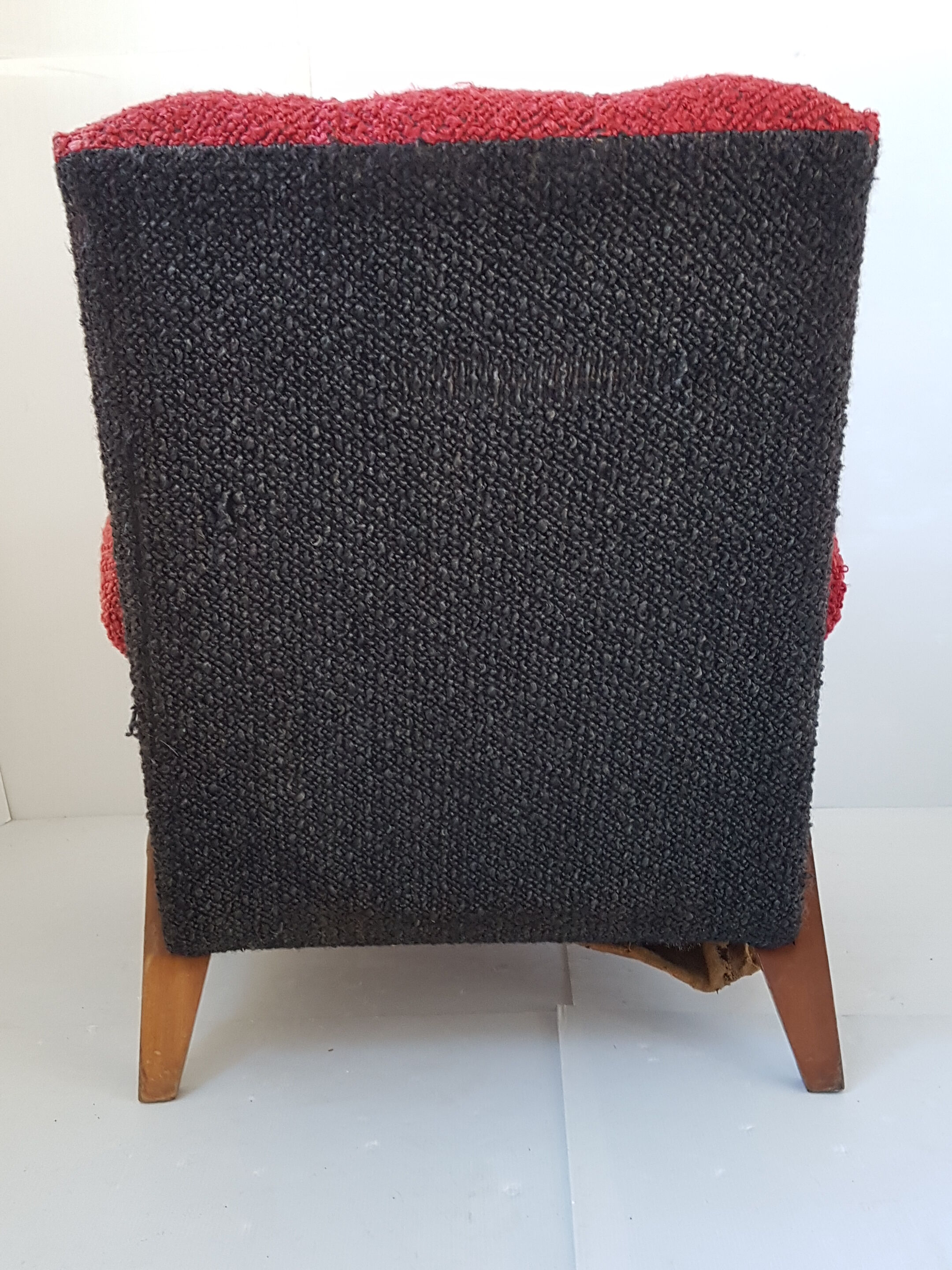 Fauteuil club en laine 1950