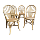 Set of 4 rattan chairs and cannage