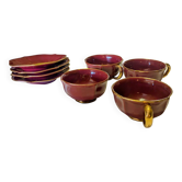 Lot de 4 tasses avec leurs soucoupes
