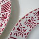 8 flat plates Moulin des Loups model red stone