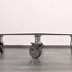Wheeled glass coffee table