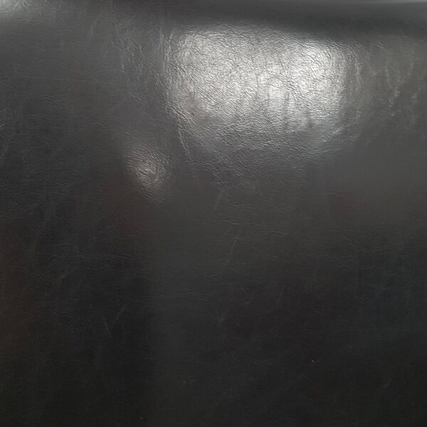 Black faux leather armchair, 1960s