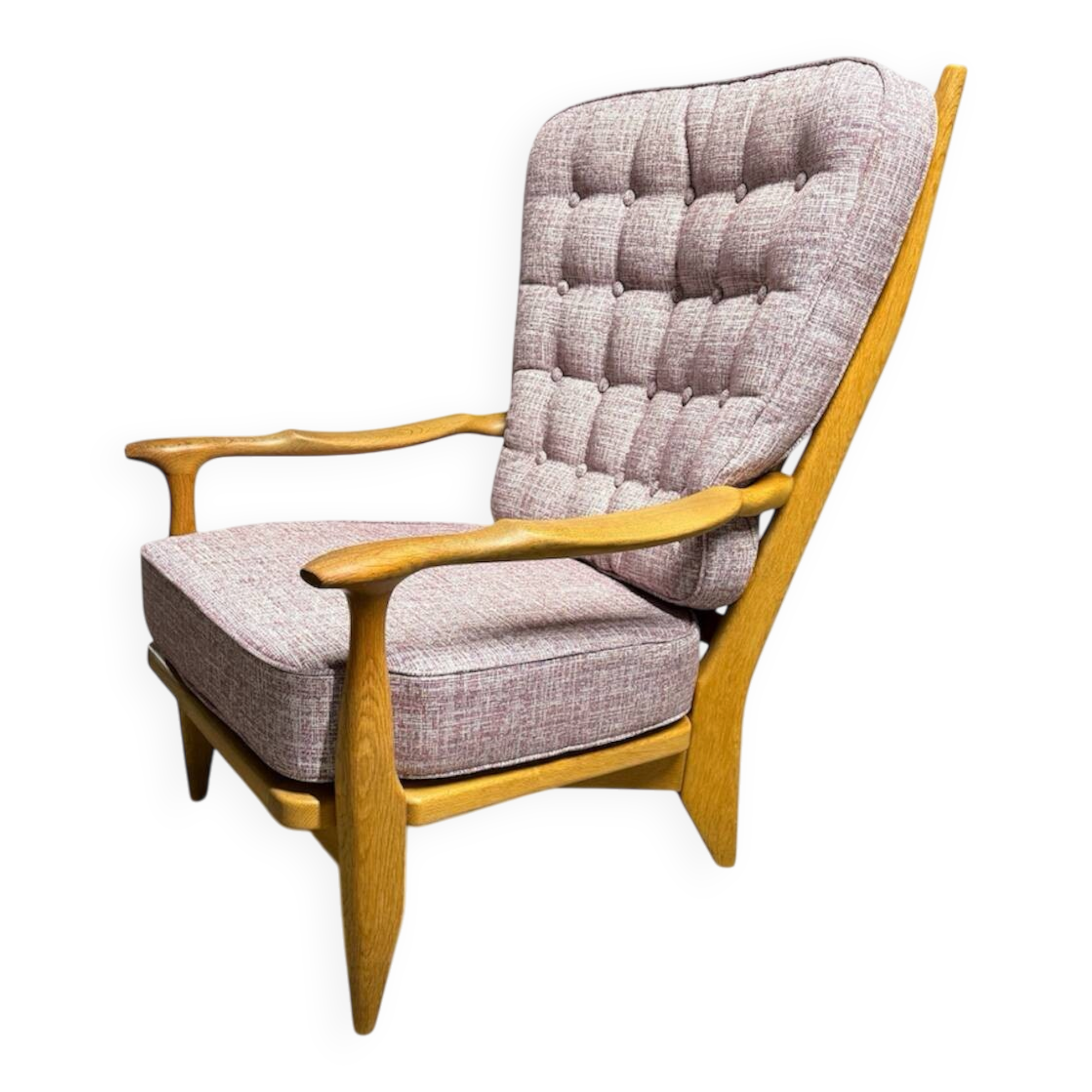 "Edouard" armchair in oak by Guillerme & Chambron for Your Home